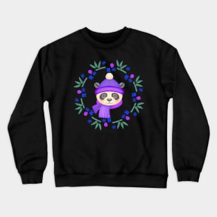 Christmas Panda Wreath Crewneck Sweatshirt